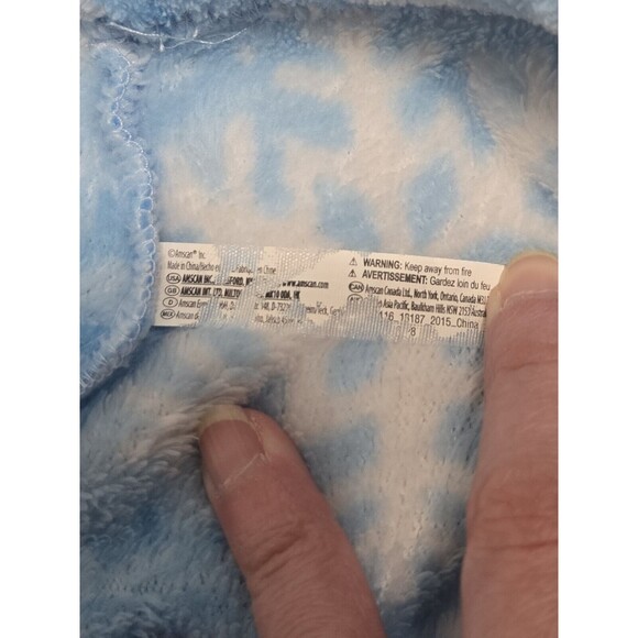 Amscan Fleece Blue Lounge Pajama Bottoms With White Snowflakes Size Small - Picture 3 of 5